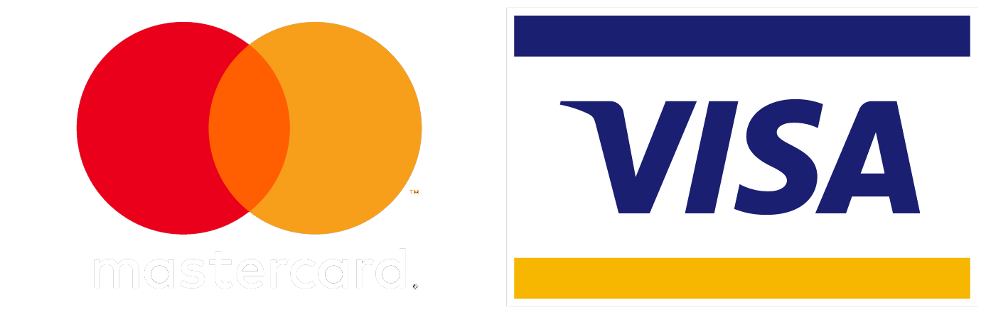 We accept Visa and Mastercard